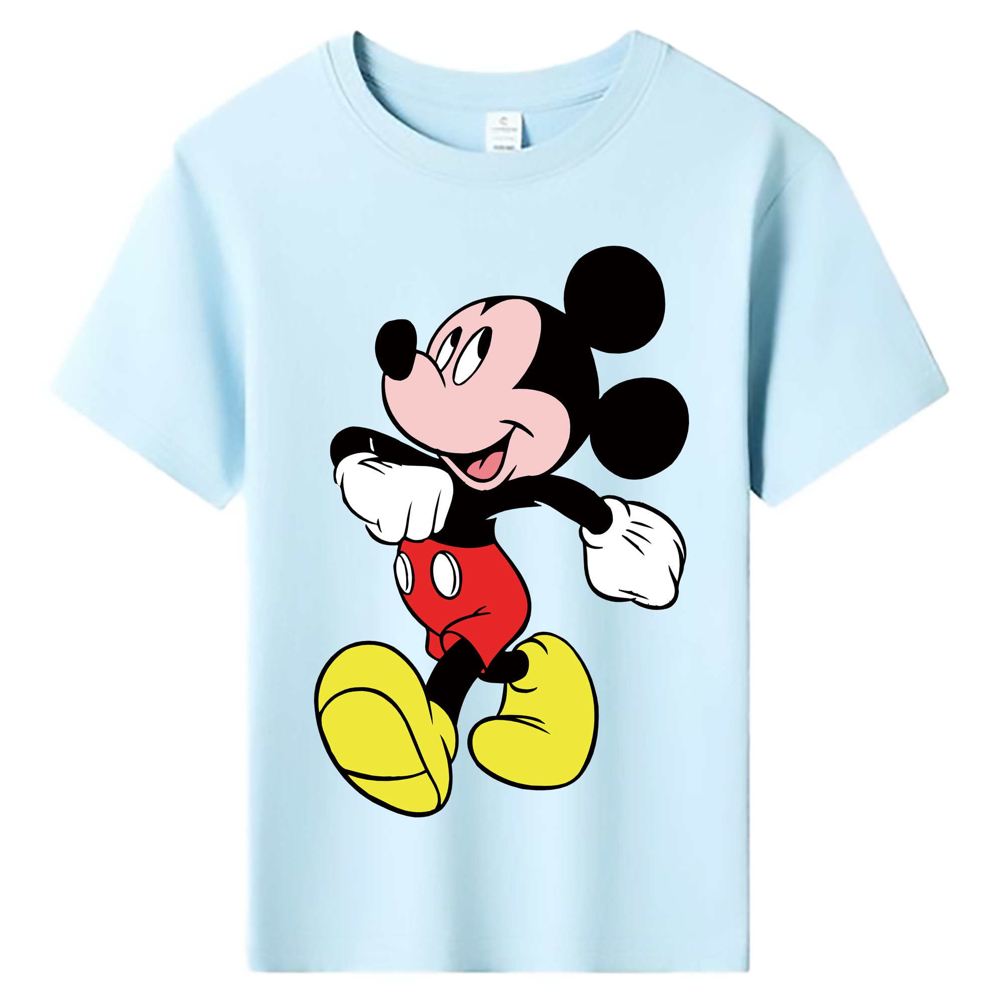 ミッキーマウス Mickey Mouse 綿100％キッズTシャツ（フロントプリント）